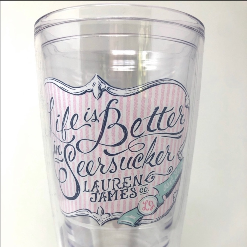 Lauren James Hot & Cold Tumbler New Seersucker